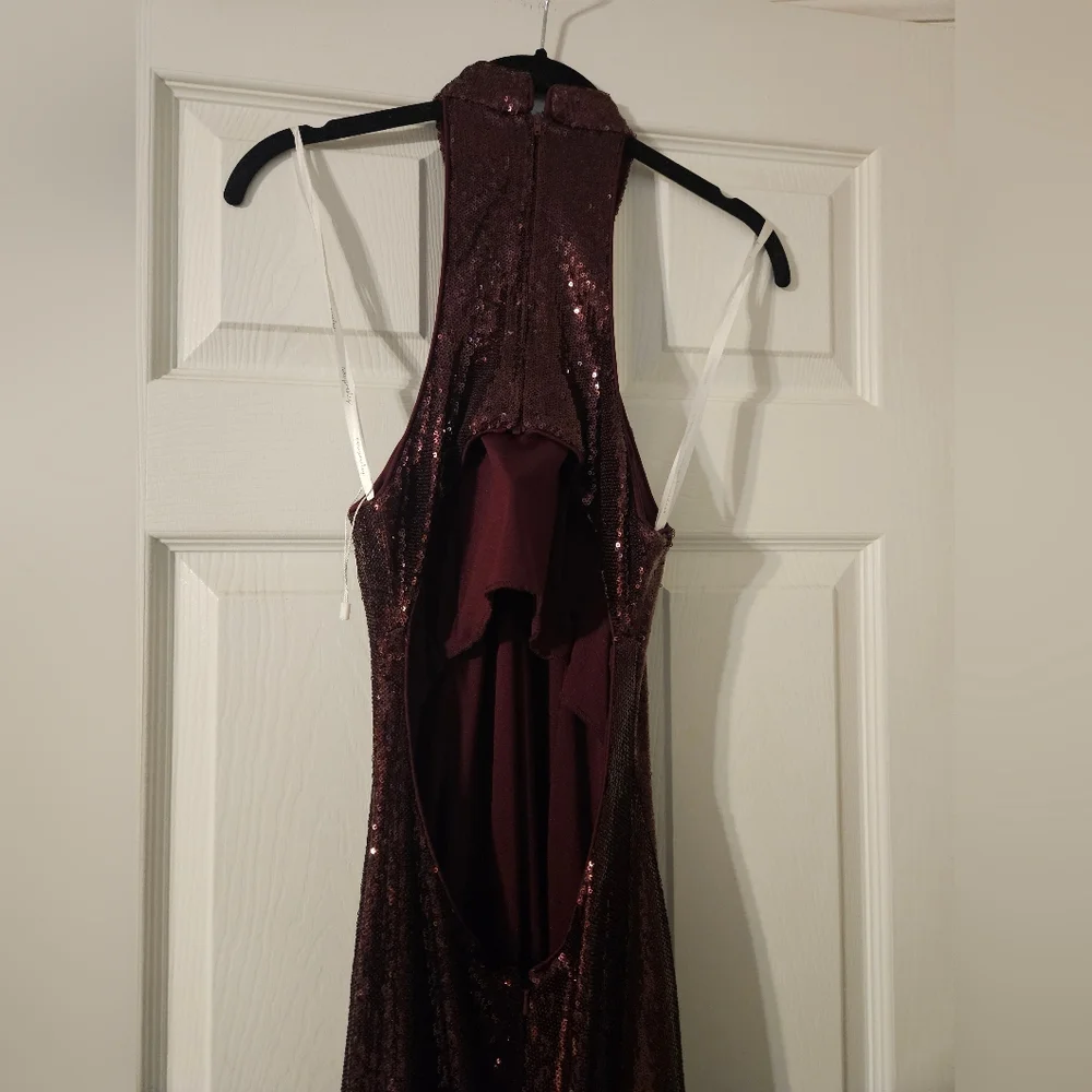 Ava Presley Burgundy Prom Dress mermaid‎ style size 8 nwot